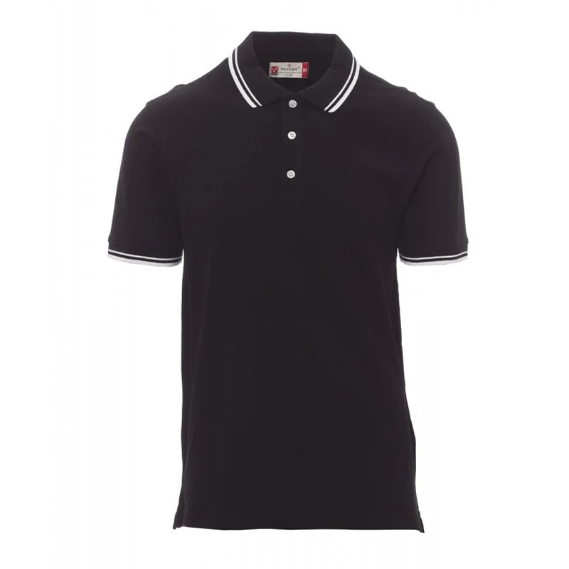 Polo de Travail Skipper Noir et Blanc - PAYPERWEAR - Image 3