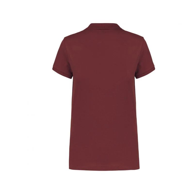 Polo Femme en Coton Basique Bordeaux - KARIBAN - Image 2