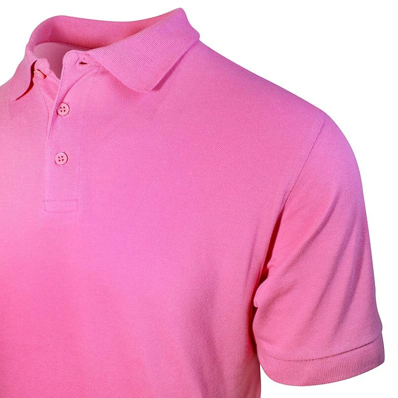Polo de Travail Homme Rose en Coton - TOPTEX - Image 3