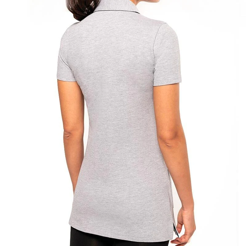 Polo Long Noir Manches Courtes Femme - TOPTEX - Image 3