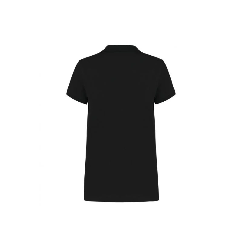 Polo de Travail Femme Noir Manches Courtes Classique - KARIBAN - Image 2