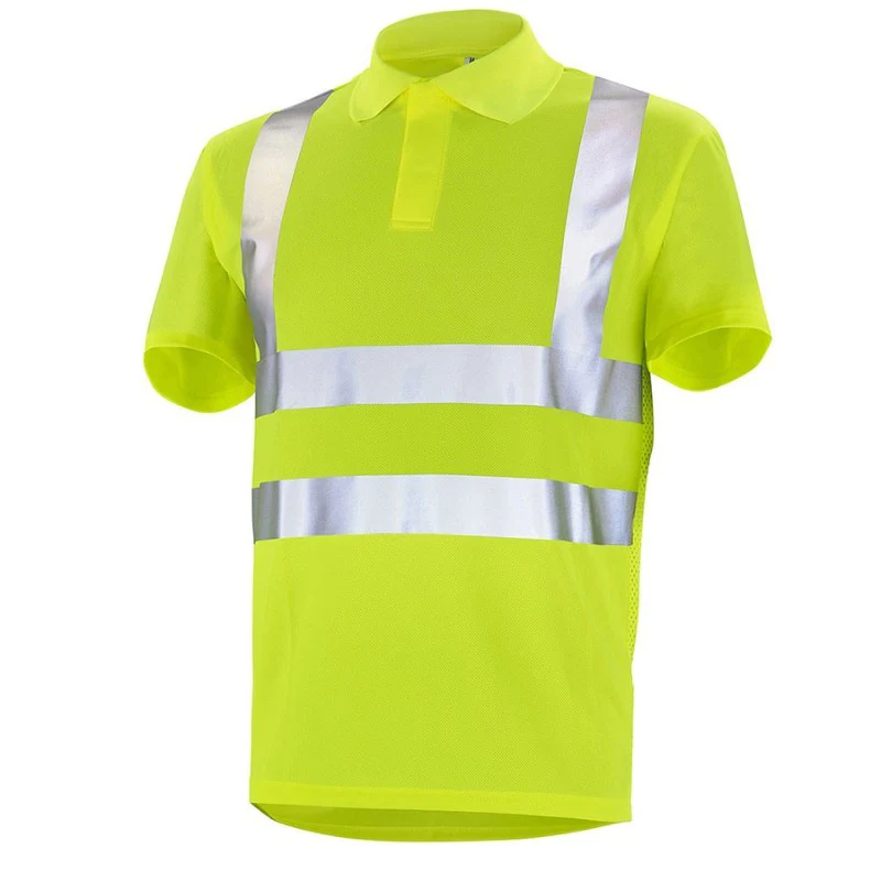 Polo Orange Fluo Avec Bandes Rétro Réfléchissantes - CEPOVETT - Image 2