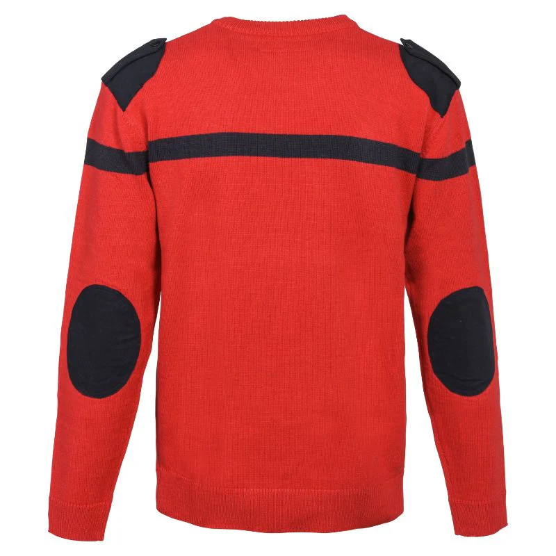 Pull de Sécurité Incendie Unisexe Manches Longues Acrylique/Laine Rouge – CITYGUARD - Image 2