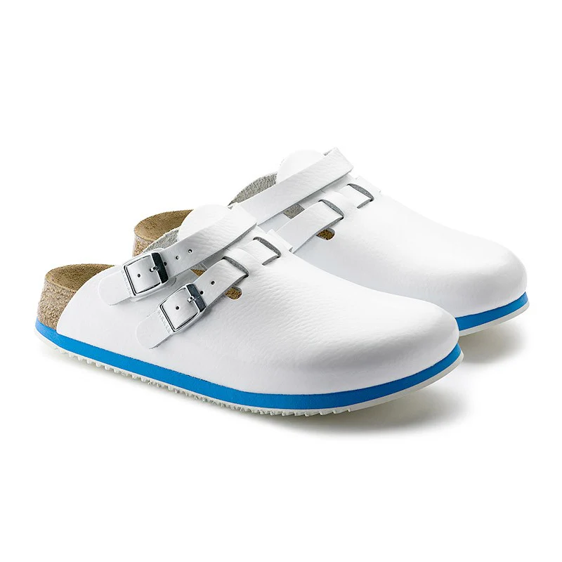 Sabot Médical de Travail Kay Cuir Blanc Semelle Antidérapante - BIRKENSTOCK - Image 5