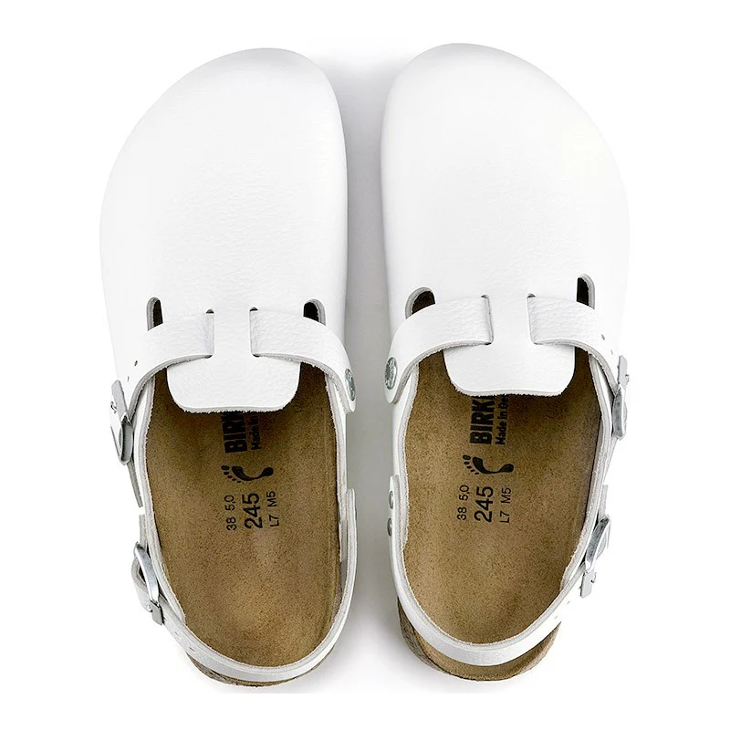 Sabot Tokio Cuir Blanc Semelles Antidérapantes - BIRKENSTOCK - Image 3