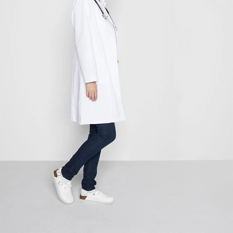 Sabot Tokio Cuir Blanc Semelles Antidérapantes - BIRKENSTOCK - Image 6