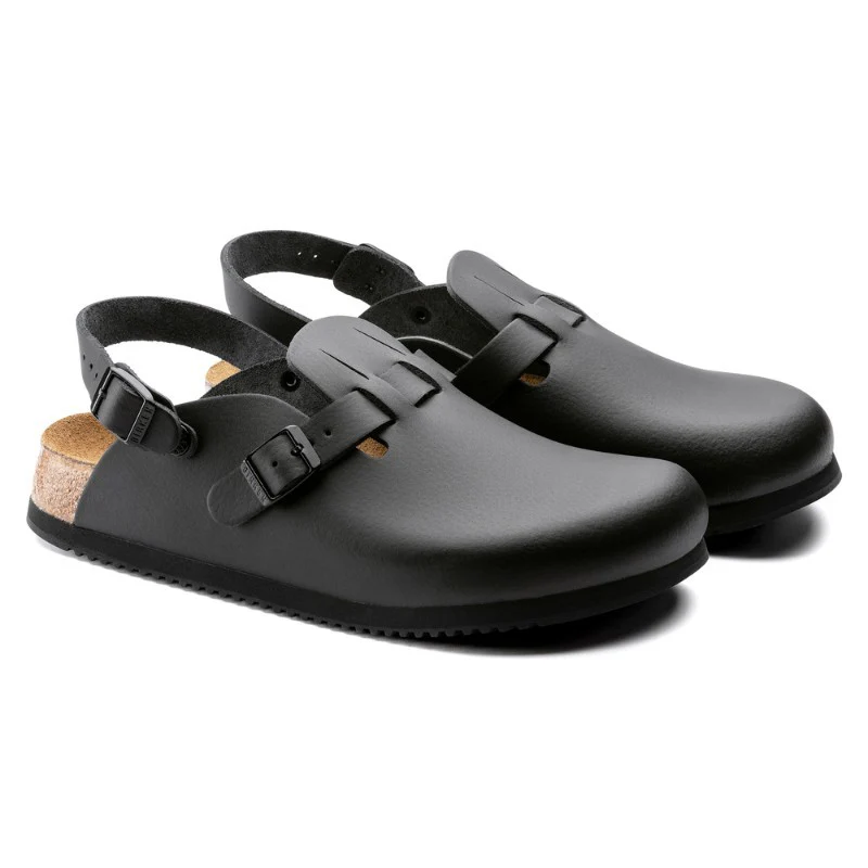 Sabots de Travail en Cuir Naturel Noir Bride KAY SL - BIRKENSTOCK - Image 4