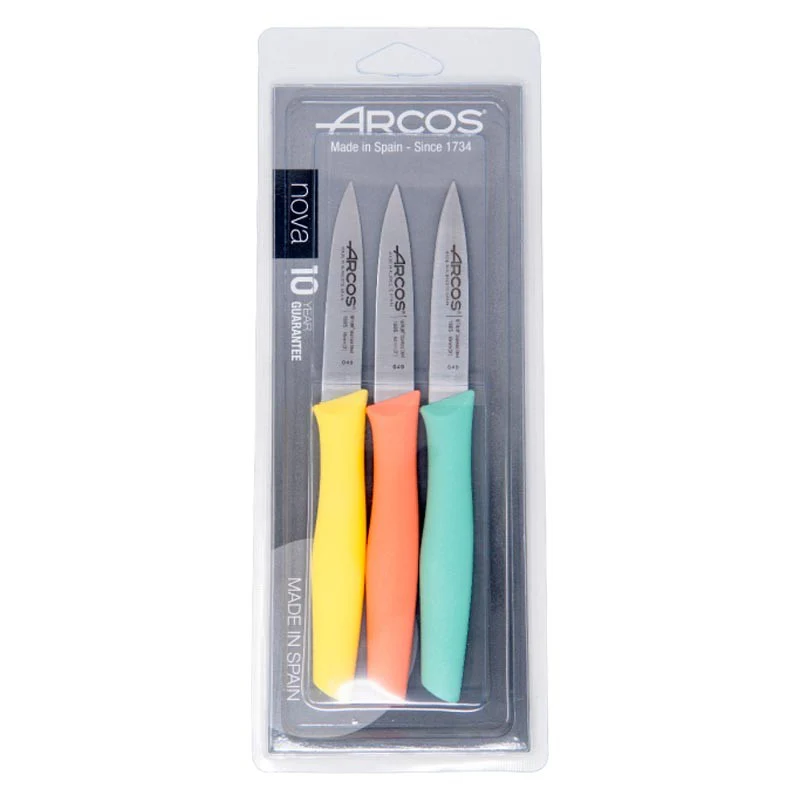Set 3 Couteaux d'Office Colorés Gamme Nova - ARCOS - Image 3