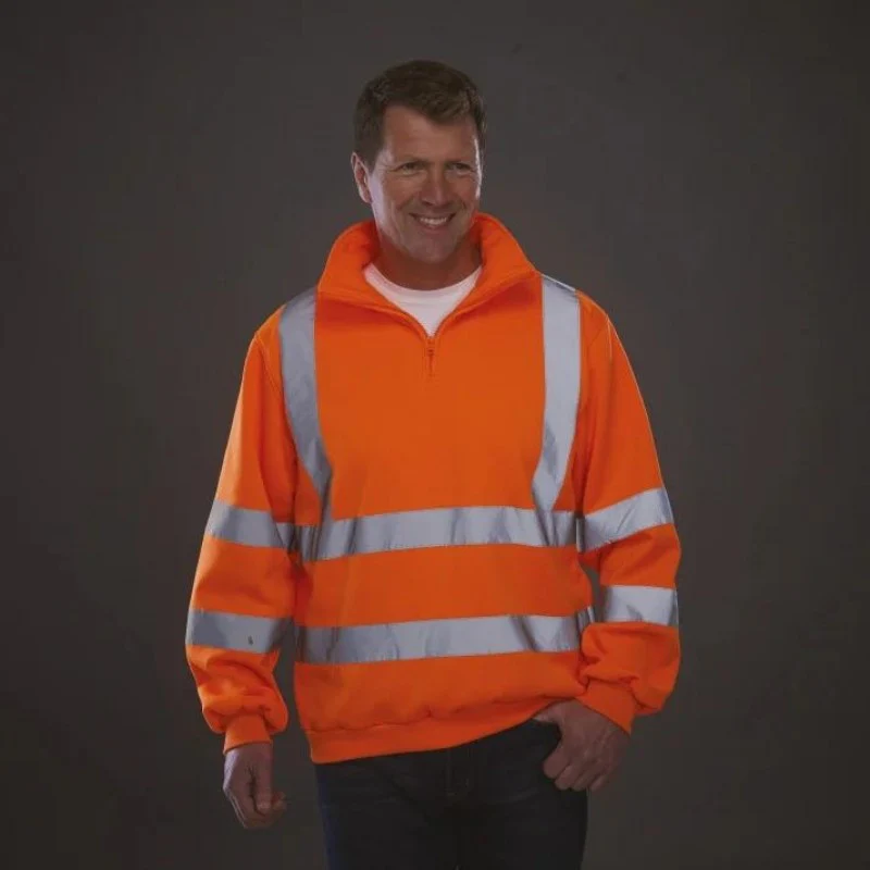 Sweat Haute Visibilité Orange Réfléchissant Homme - YOKO - Image 4