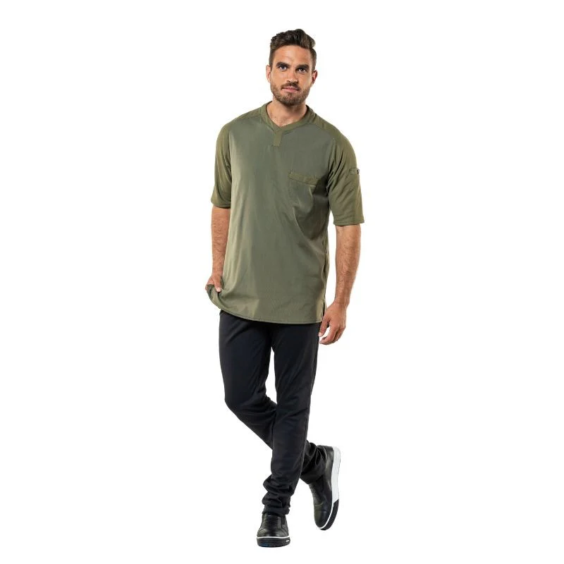 T-Shirt de Cuisine Kaki Eco-Responsable - CHAUD DEVANT - Image 2