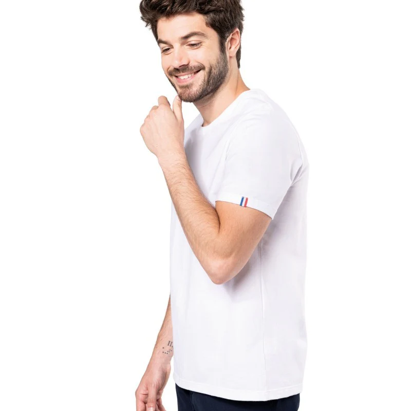 Tee-Shirt de Travail Blanc Bio Homme Made in France - KARIBAN - Image 2