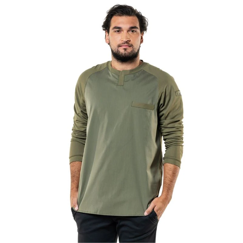 T-Shirt de Cuisine Homme Manches Longues Valente UFX Sable - CHAUD DEVANT - Image 4