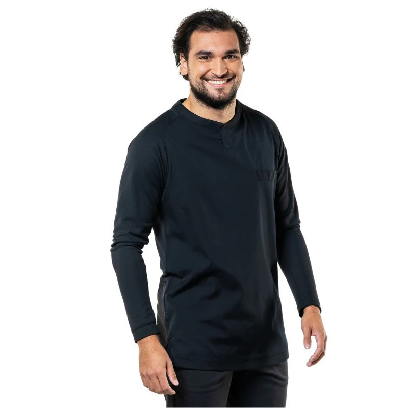 T-Shirt de Cuisine Homme Manches Longues Valente UFX Sable - CHAUD DEVANT - Image 6