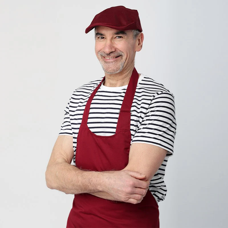 Tablier à Bavette Bordeaux - MANELLI - Image 4