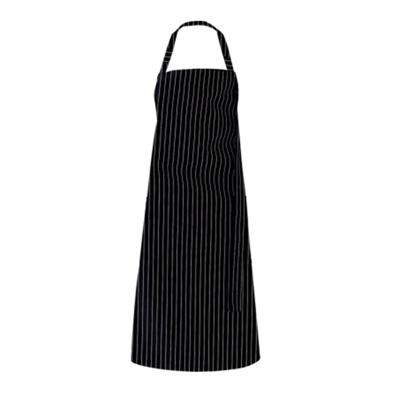 Tablier à Bavette Galanga Rayé Noir et Blanc - LAFONT CUISINE