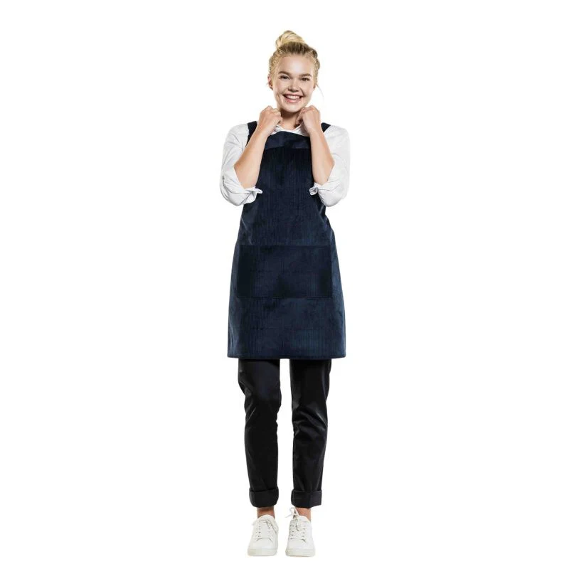 Tablier Bleu en Velours - CHAUD DEVANT - Image 3