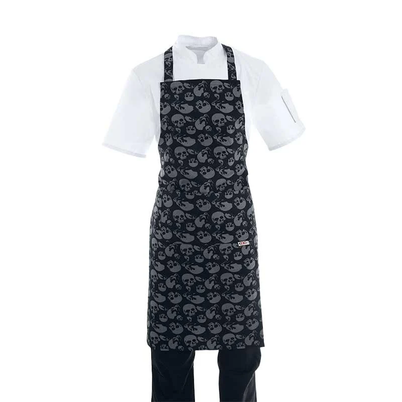 Tablier de Cuisine à Bavette Motif Tête de Mort - EGOCHEF