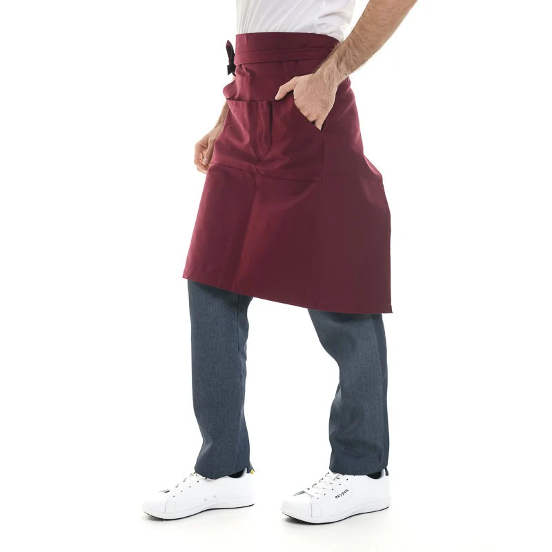 Tablier de Cuisine Demi-Chef Bordeaux - KARIBAN - Image 2