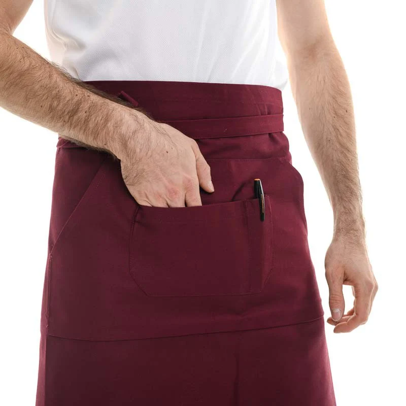 Tablier de Cuisine Demi-Chef Bordeaux - KARIBAN - Image 4