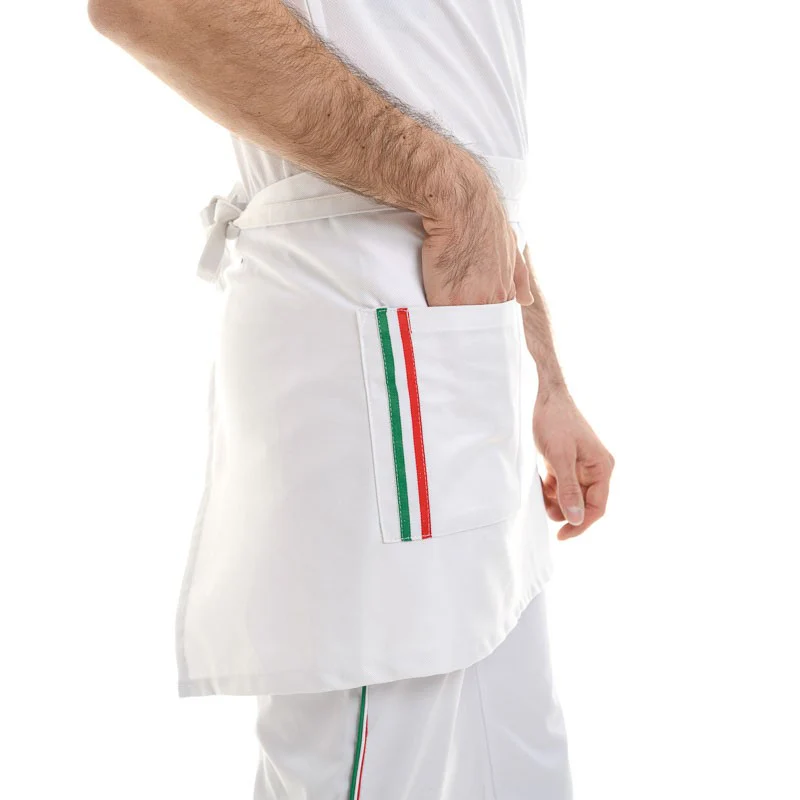 Tablier de Cuisine Barman Napoli Blanc - MANELLI - Image 2