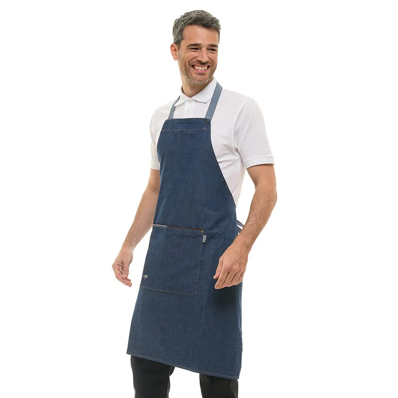 Tablier de Service / Cuisine Bavette Vesale Style Jean Indigo - LAFONT CUISINE - Image 2
