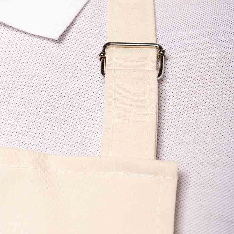 Tablier de Cuisine Beige Liseré Tricolore - KARIBAN - Image 4
