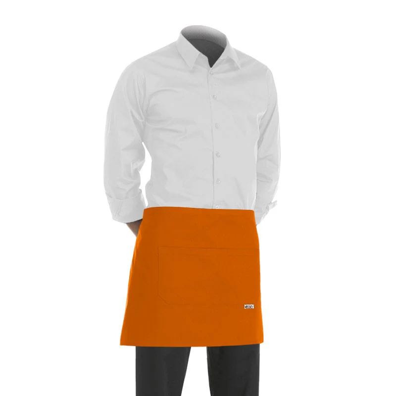 Tablier de Cuisine Court 40cm Orange - EGOCHEF