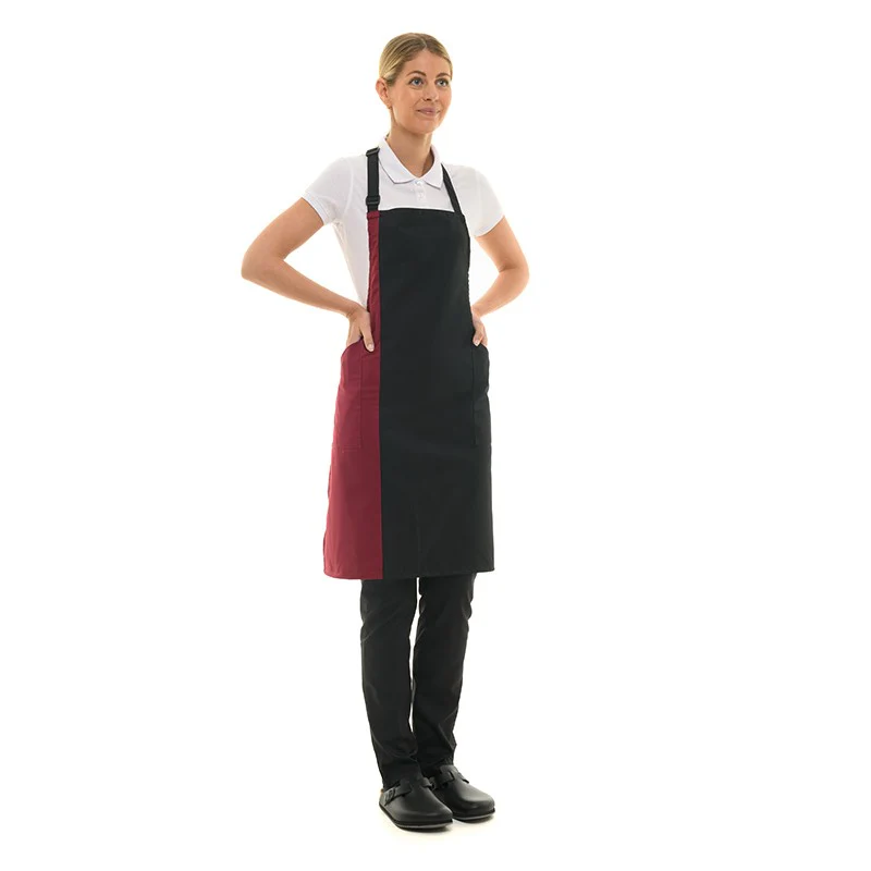 Tablier de Cuisine Bande de Couleur Grise - MANELLI - Image 8