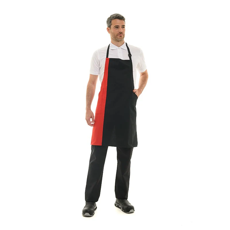 Tablier de Cuisine Bande de Couleur Grise - MANELLI - Image 9