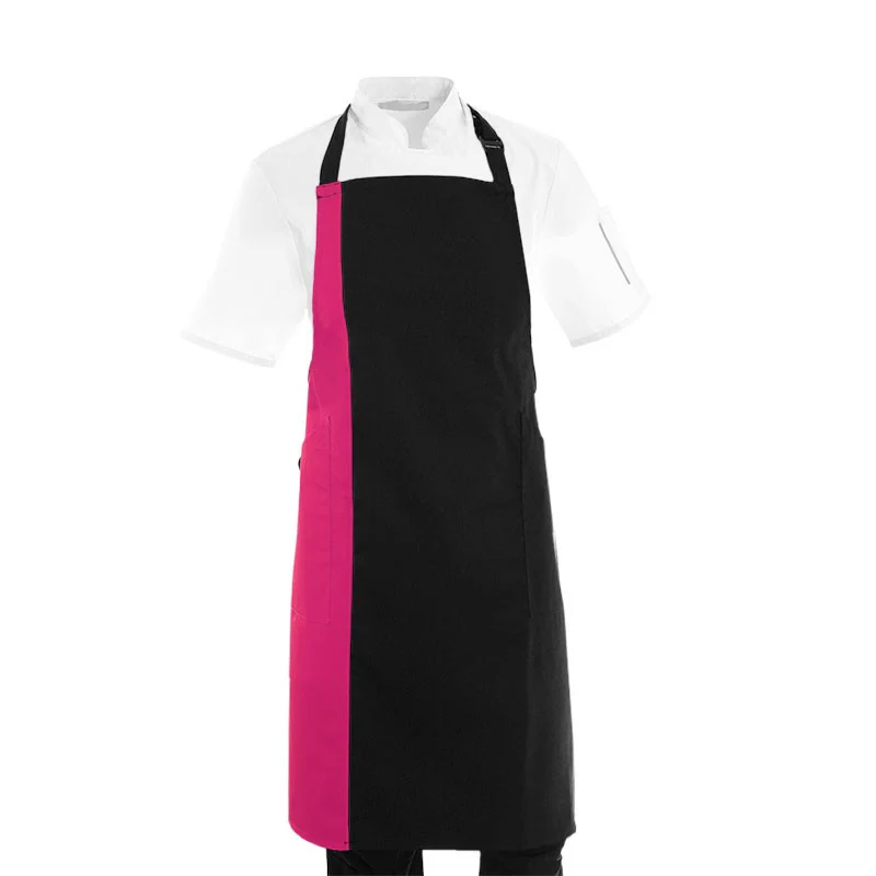 Tablier de Cuisine Bande de Couleur Bordeaux - MANELLI - Image 4