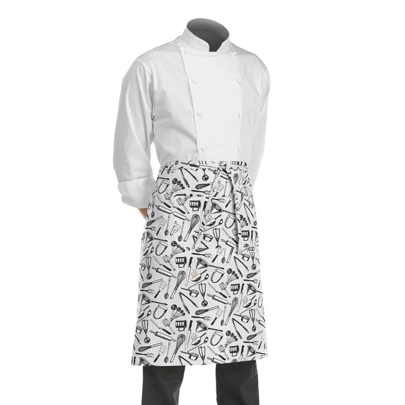 Tablier de Cuisine 70 cm Motif Pâtisserie - EGOCHEF