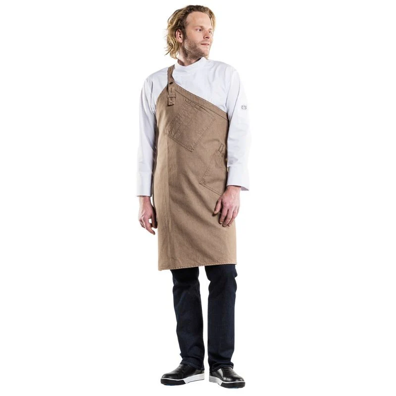 Tablier de Service Asymétrique Kaki - CHAUD DEVANT - Image 4