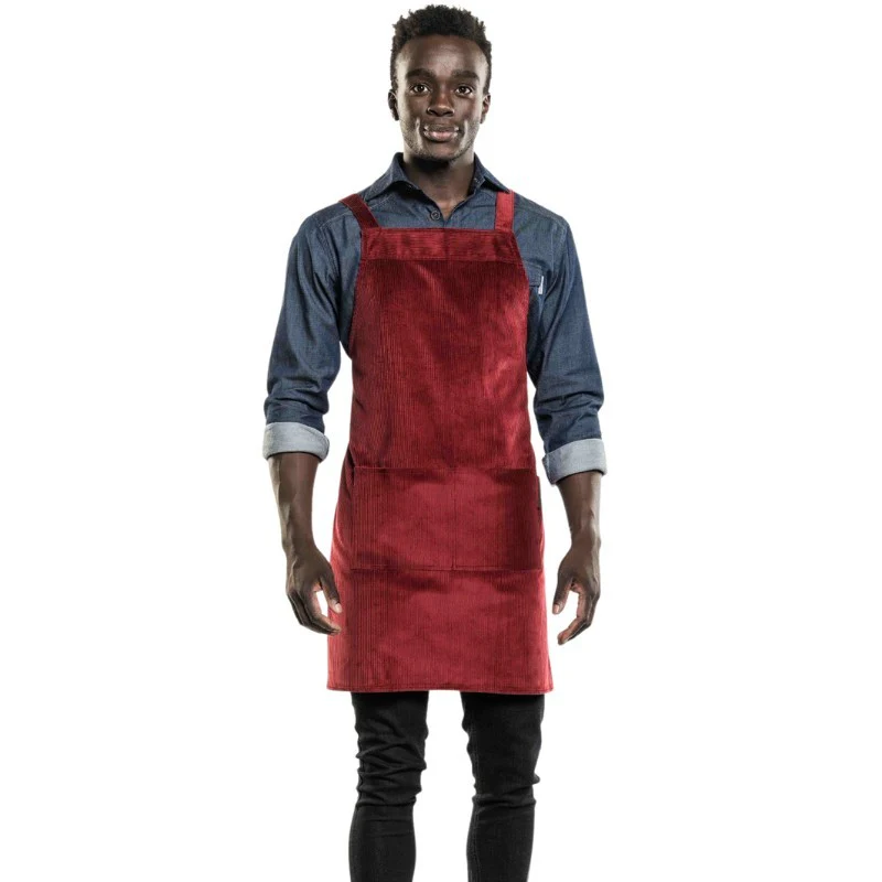 Tablier de Service En Velours Rouge - CHAUD DEVANT - Image 3