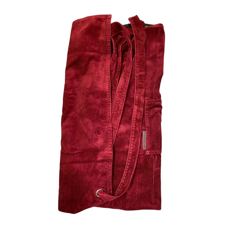 Tablier de Service En Velours Rouge - CHAUD DEVANT - Image 4