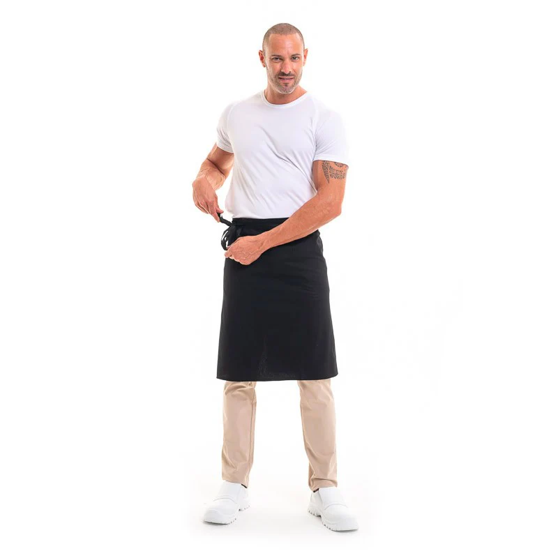 Tablier Blanc Demi Chef 60cm - ROBUR - Image 5