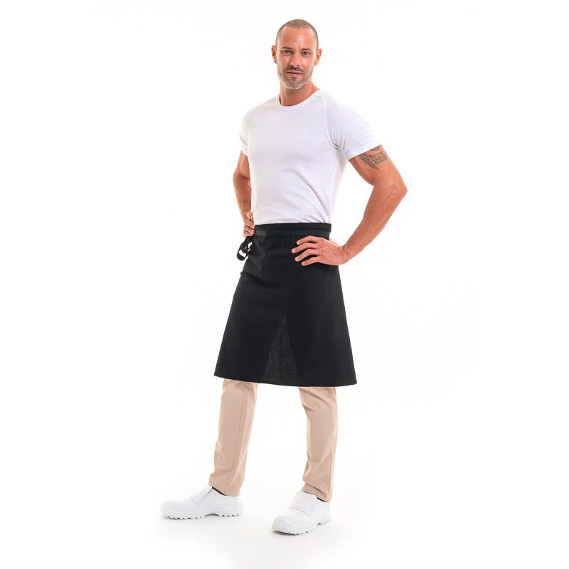 Tablier Demi Chef Noir - ROBUR - Image 4