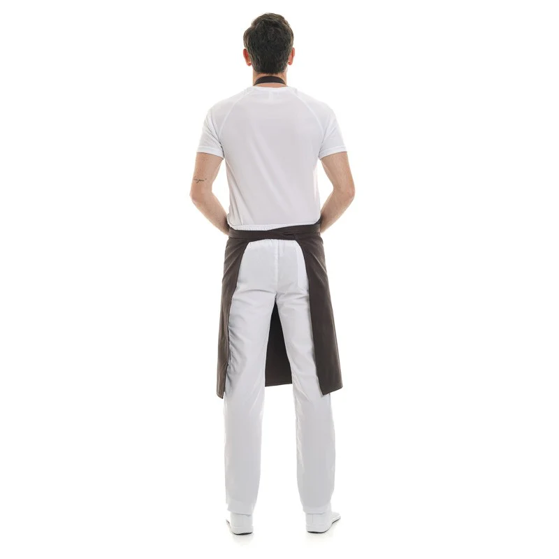 Tablier à Bavette Marron avec Poche Coton Bio - KARIBAN - Image 3