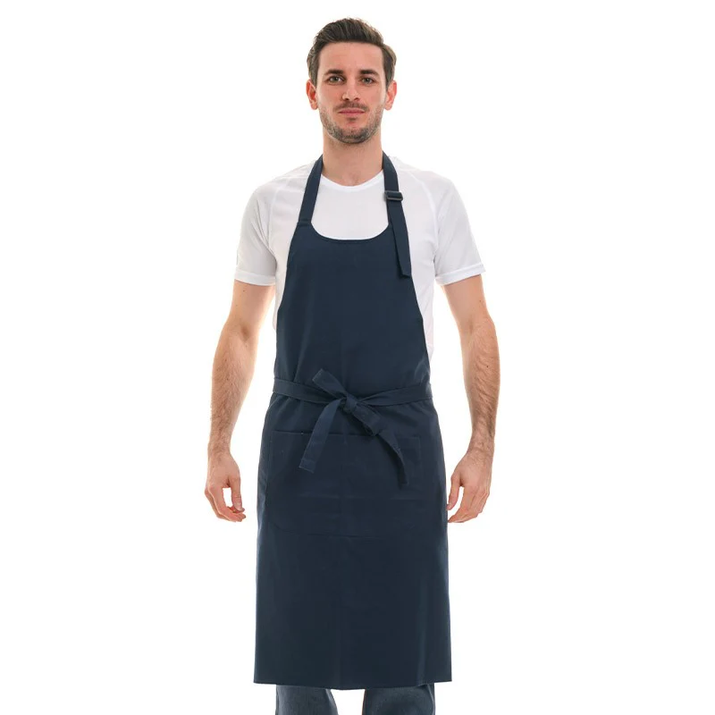 Tablier à Bavette Marron avec Poche Coton Bio - KARIBAN - Image 7