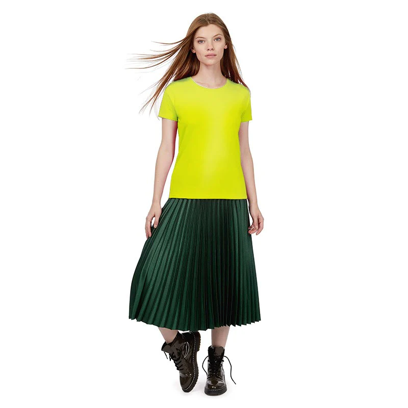 Tee-shirt de Travail Femme 100% Coton Vert Lime - TOPTEX - Image 3