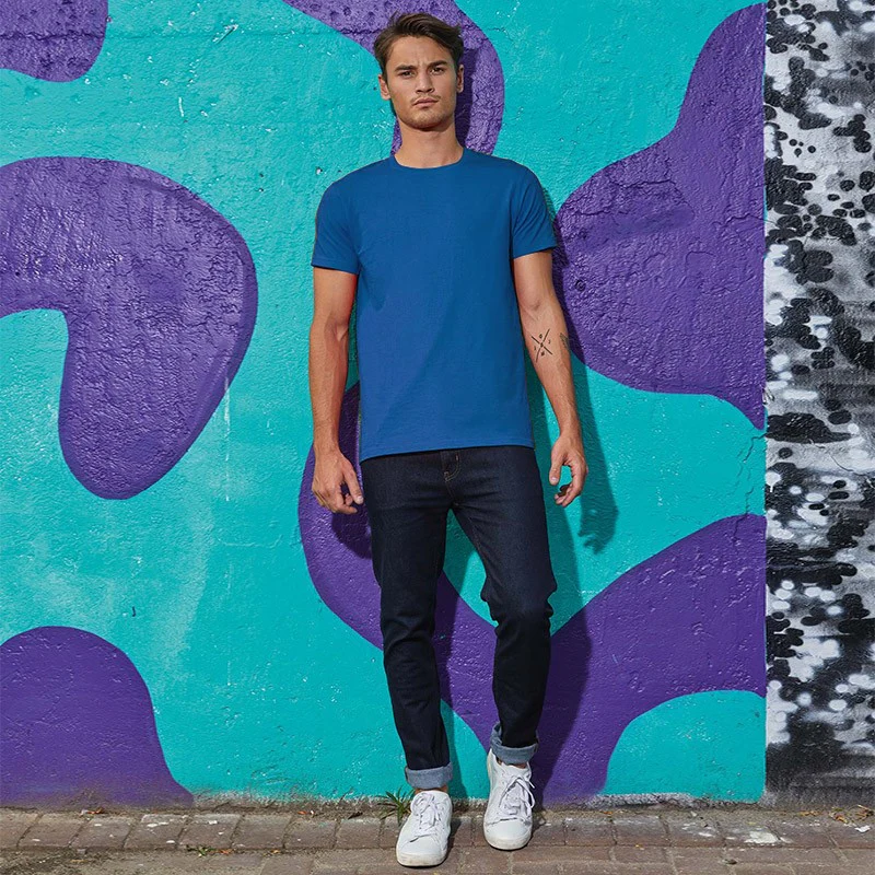 Tee-Shirt de Travail Coton Homme Bleu Royal - TOPTEX - Image 3