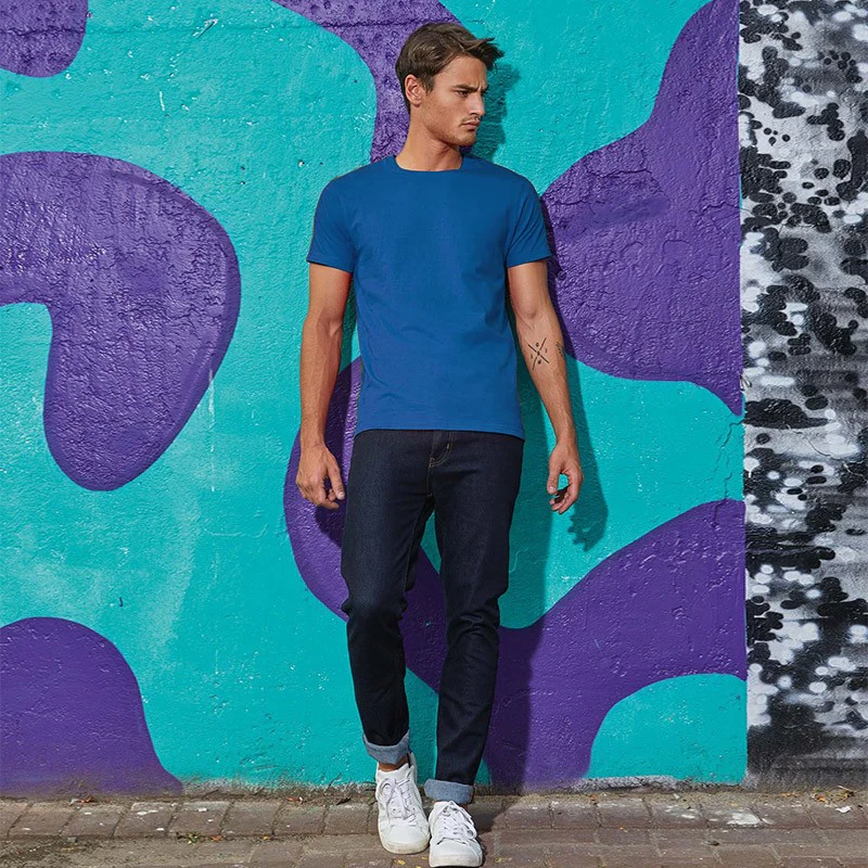 Tee-Shirt de Travail Coton Homme Bleu Royal - TOPTEX - Image 4