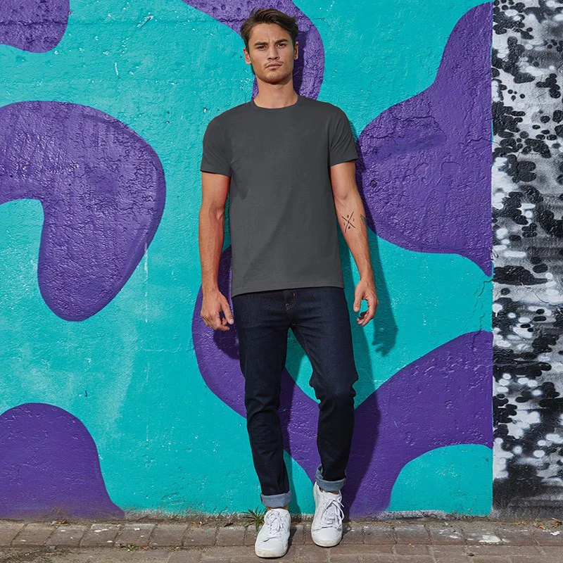 Tee-Shirt de Travail Homme 100% Coton Gris Foncé - TOPTEX - Image 3