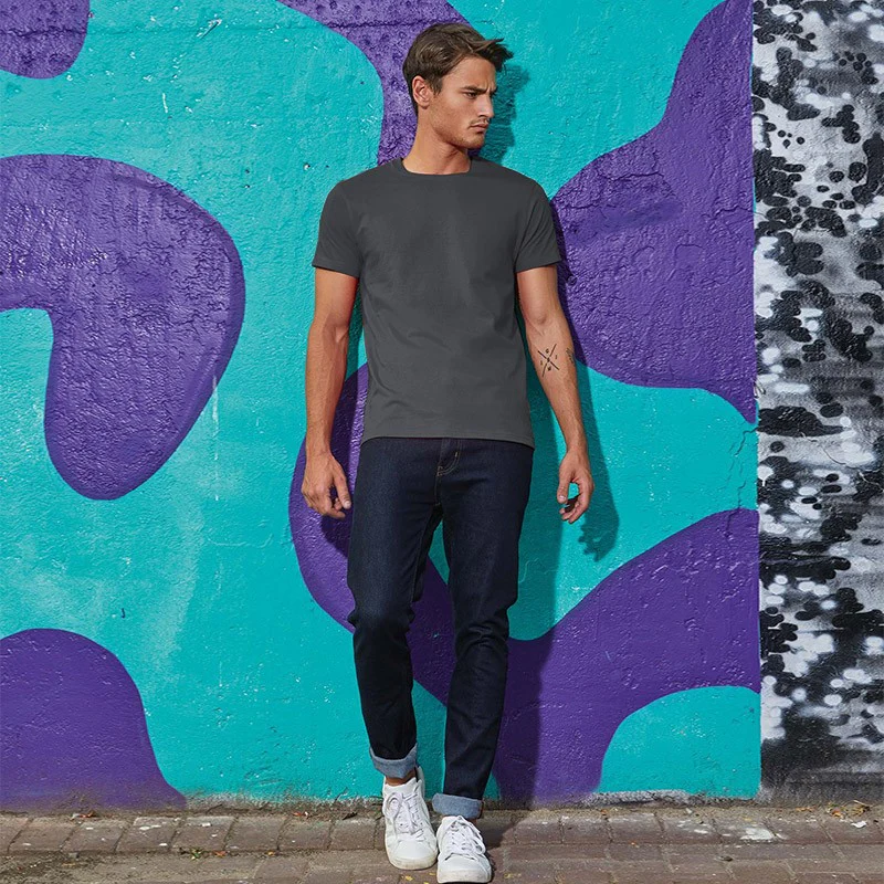 Tee-Shirt de Travail Homme 100% Coton Gris Foncé - TOPTEX - Image 4