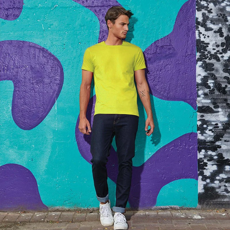 Tee-Shirt de Travail Coton Homme Vert Lime - TOPTEX - Image 4