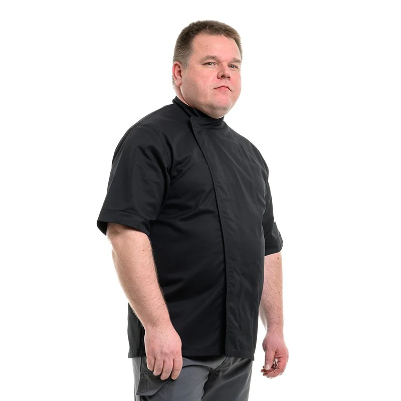 Veste de Cuisine Grande Taille Noire Dos Aéré - MANELLI - Image 3