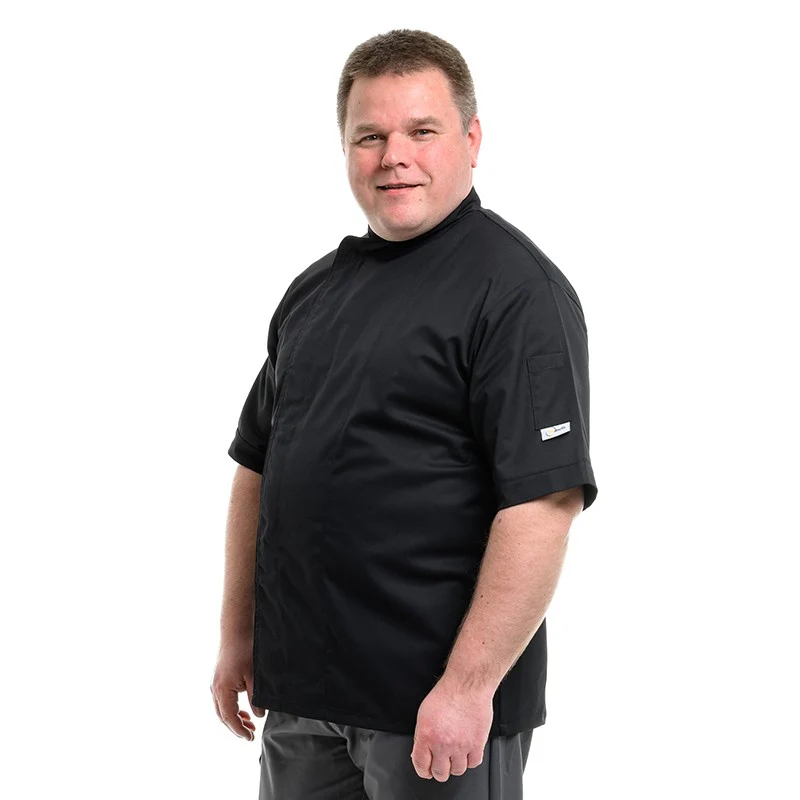 Veste de Cuisine Grande Taille Noire Dos Aéré - MANELLI - Image 4