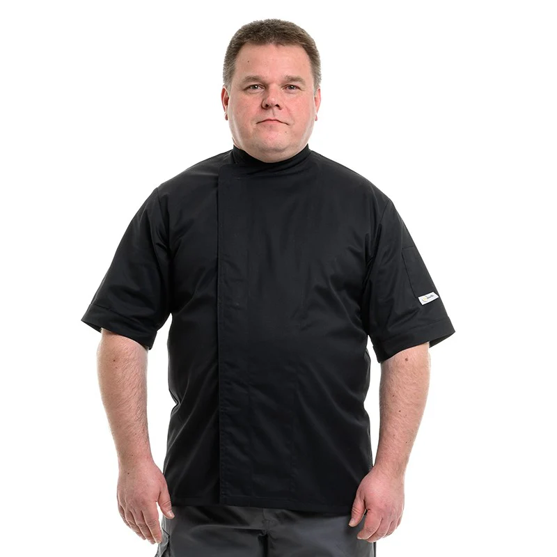Veste de Cuisine Grande Taille Noire Dos Aéré - MANELLI - Image 5