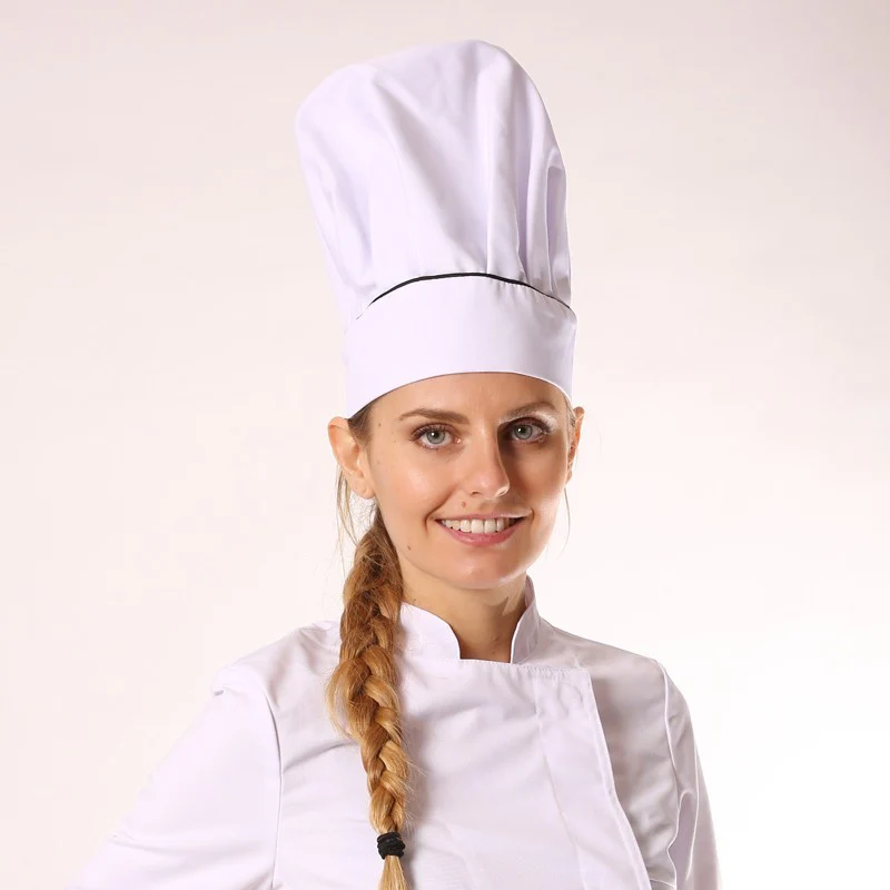 Toque de Cuisine Blanche Liseré Noir - MANELLI - Image 2