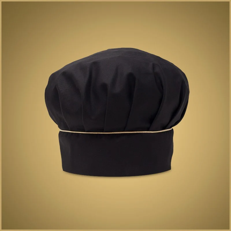 Toque de Cuisine Noire Liseré Or - MANELLI - Image 2