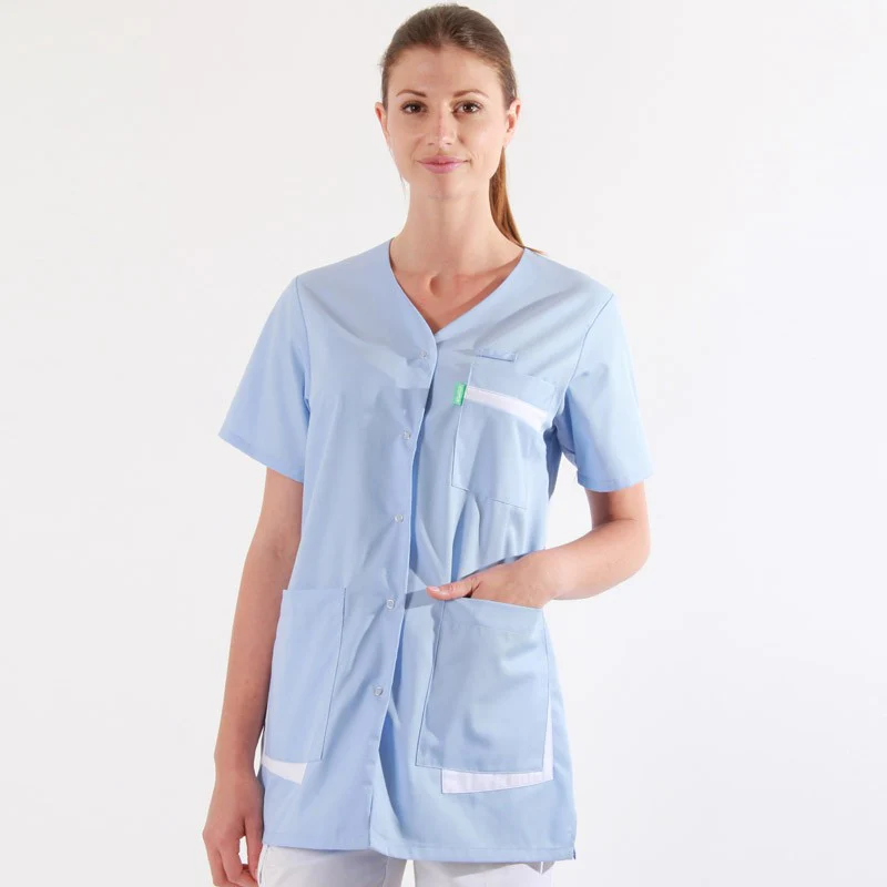 Tunique Médicale Femme Amanda Vert Pomme et Blanc - LAFONT SANTÉ - Image 4